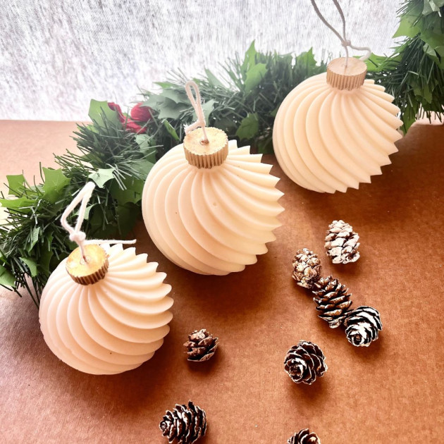 Μπάλα Χριστουγέννων | Στολίδι απο κερί 