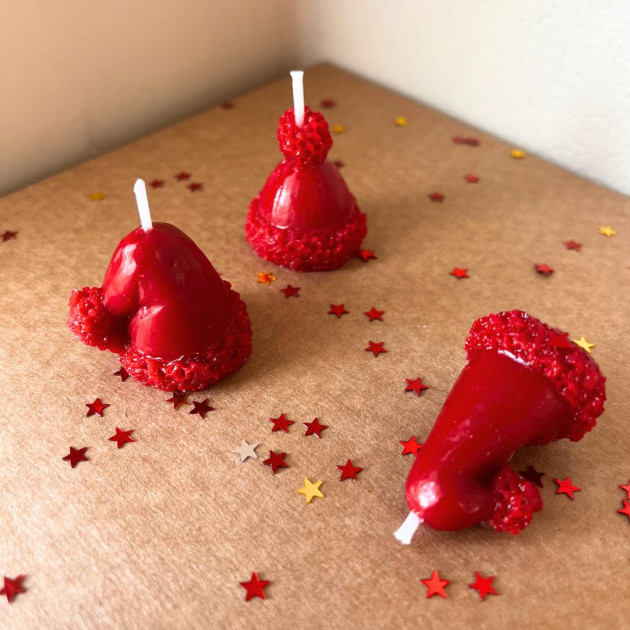 Καπελάκια Άγιου Βασίλη 3 τμχ 