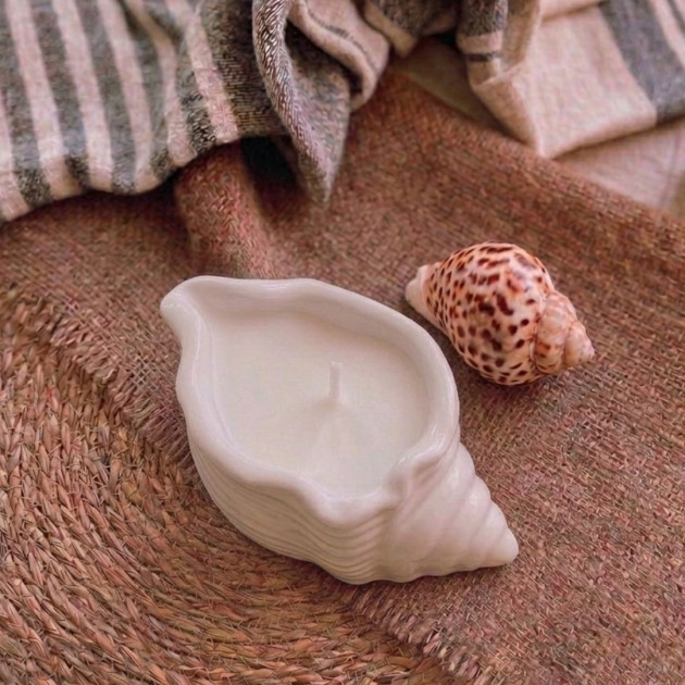 Sea Shell Candle 11cm